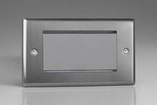 Modular Grid System Silver DataGrid Plate Classic Brushed Steel 4 Spaces