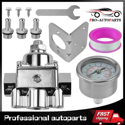 #ad Low Pressure Fuel Regulator and Gauge Kit 12 804 for Holley Carburetor Carb $40.69