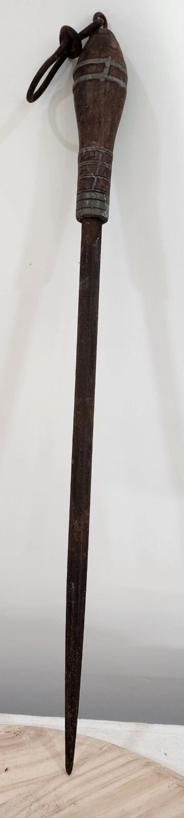 Vintage Antique Knife Blade Sharpener Honing Rod 22 1/2"