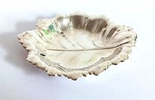 Sterling Silver Veined Leaf Shape dish Tray Hallmarked Birmingham 
