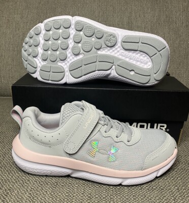 Under Armour Girl's Sz 11 K ''UA BPS Assert 10 AC'' Hook/Loop Sneaker 3026190-100
