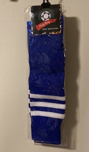 Kids Soccer socks Boys/Girls Team Blue Socks For Teens Unisex Sz 6-10