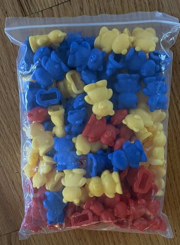 Panda Bear Counters Red, Yellow & Blue