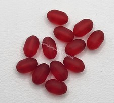 6pc Swarovski Crystal Light Siam Matte 10x6mm Oval 5290/5 Beads; Red, Rare