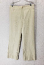 Banana Republic Women Pants 12 Beige Linen Blend Straight Leg Harrison Pants