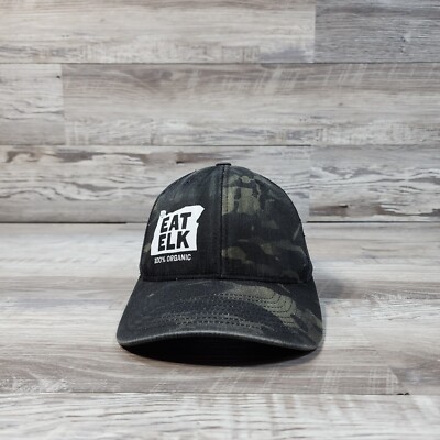 Eat Elk 100% Cap Hat Adult Mens Adjustable SnapBack Trucker Meshback Outdoor 