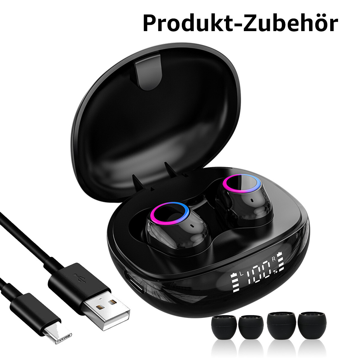 Thumbnail - Tws Kopfhörer Bluetooth 5.2 Touch Control In-ear Ohrhörer Wireless