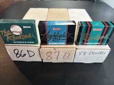 1986, 1987, 1988 Donruss Baseball sets with rookies and highlights subsetslot933