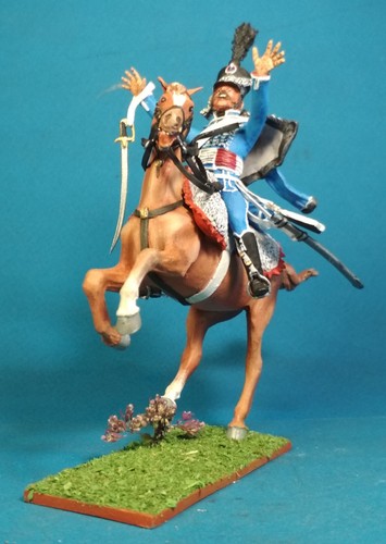 Unmontierte französische Husaren in der Schlacht, weißes Metall 1/30 Figur Kit VID SOLDATEN - Bild 10 von 68