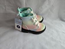 Cat  Jack Amaya Girls Spring Combat Boots - Pastel Shimmer - Toddler 6 - NEW