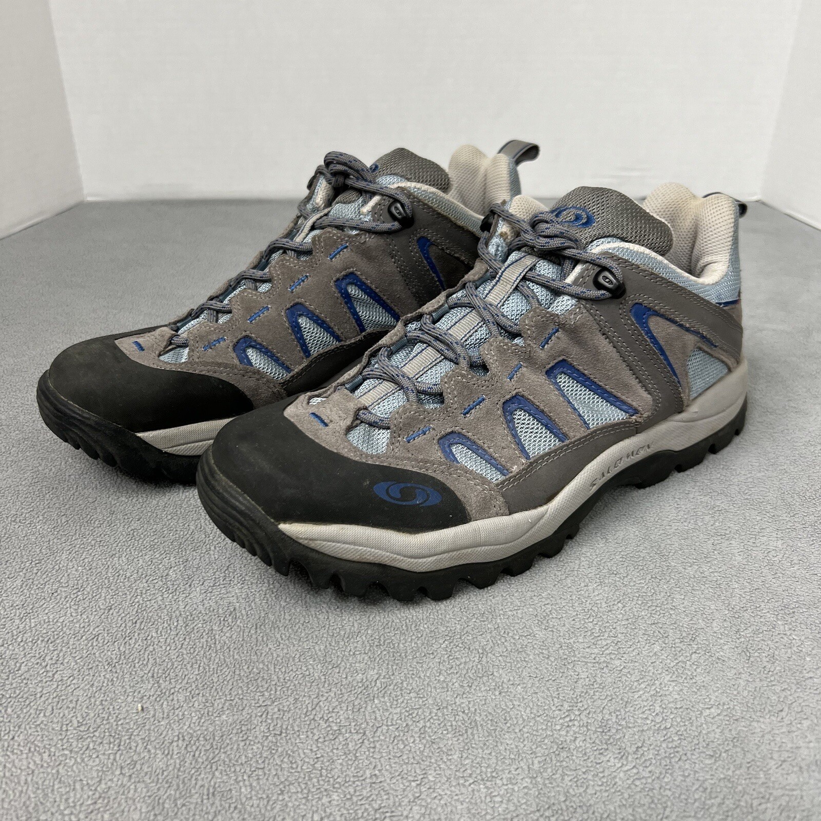 Salomon Contagrip scarpe da trekking trail walk donna taglia 9 5M grigio blu 643001
