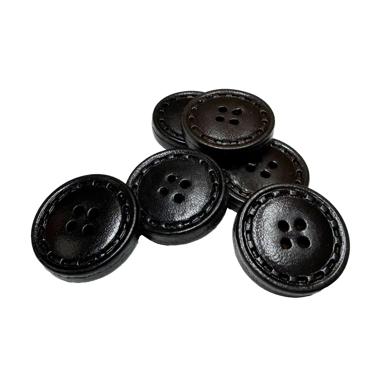 Leather Pack Black Sewing Buttons
