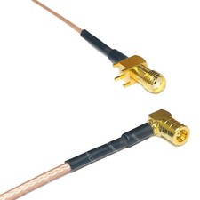 RG178 SMA Female PCB to SMB FEMALE ANGLE Coax RF Cable USA-Ship