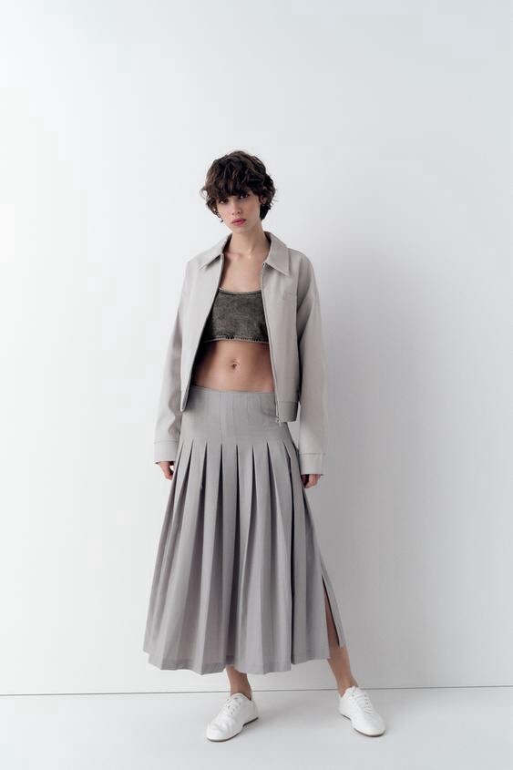 スカート Dida pleats flare skirt m gray andmary スカート andmary Dida pleats flare skirt gray ANDMARY】Dida pleats