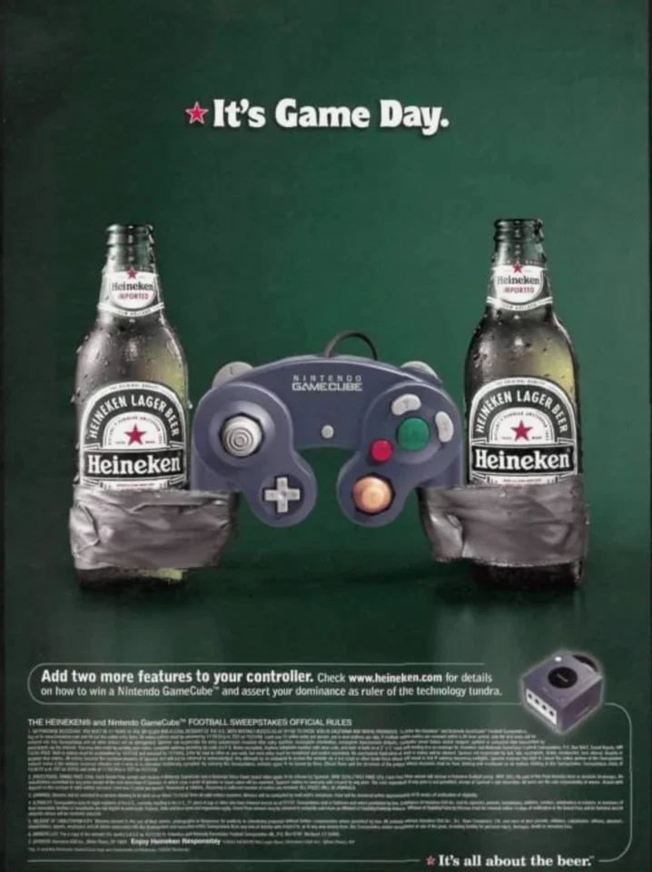 Consola Nintendo Heineken Gamecube 2002 - púrpura índigo - ¡Solo existen 50! Foto 3 de 4