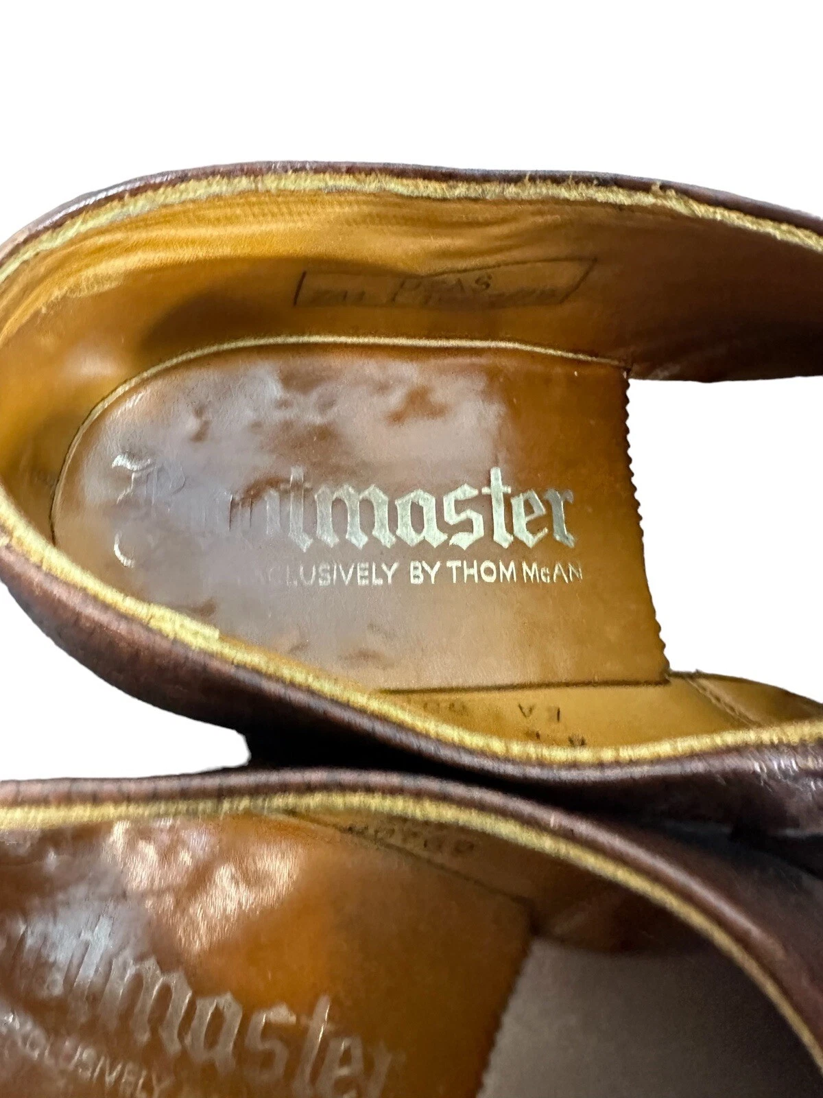 THOM BROWNE Mocassino Thom McAn Bootmaster uomo marrone formale pelle scarpe eleganti vintage 8E
