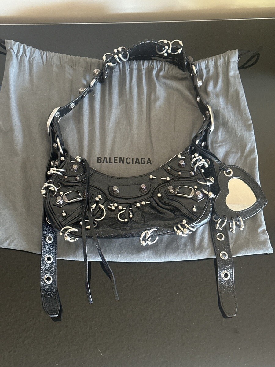 WOMEN'S LE CAGOLE XS SHOULDER BAG WITH PIERCINGS IN BLACK | eBay