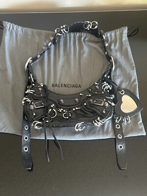 WOMEN'S LE CAGOLE XS SHOULDER BAG WITH PIERCINGS IN BLACK | eBay