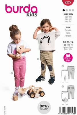 Schnittmuster Kinderhose mit Patches Burda a9222 86-116