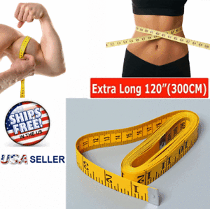 120" Body Measuring Ruler Sewing Cloth Tailor Tape Measure Seamstress Soft Flat