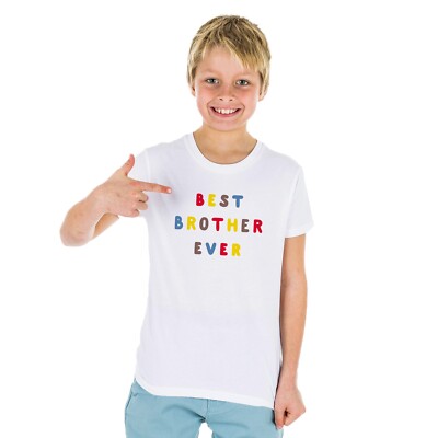Personalisiertes T-Shirt Kinder Jungen Kurzarm Farbe Weiß
