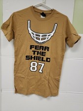 OVB Pittsburgh Penguins Fear The Shield Sidney Crosby Brown T Shirt Sz Sm. NWOT
