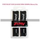 FURY Beast 32GB (2x16GB) DDR4-3200 MHz KF432C16BBK2/32 Desktop Memory 288-Pin