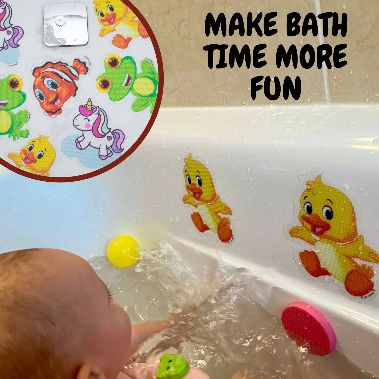 Kids Toddler Children's Baby Fun Play Cartoon Non Slip Safety Bath Mat