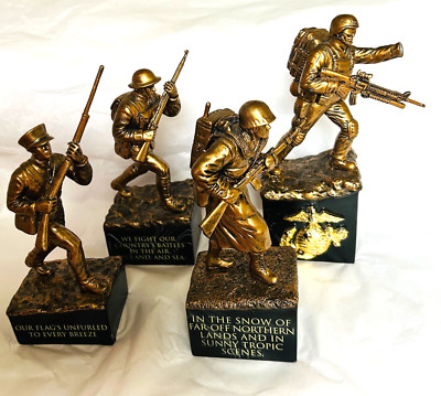 The Bradford Exchange Marine Corp Cold Cast Bronze Soldier Figure