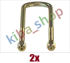 2x LEAF SPRING SHACKLE M16X15MM 72MMX240MM NUT FITS MERCEDESS