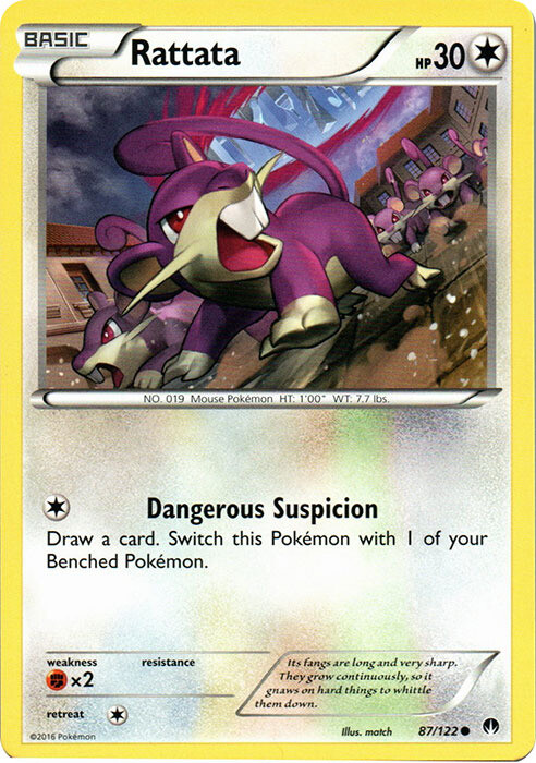 Pokemon - Rattata - 87/122 - Common - XY - BREAKPoint - NM
