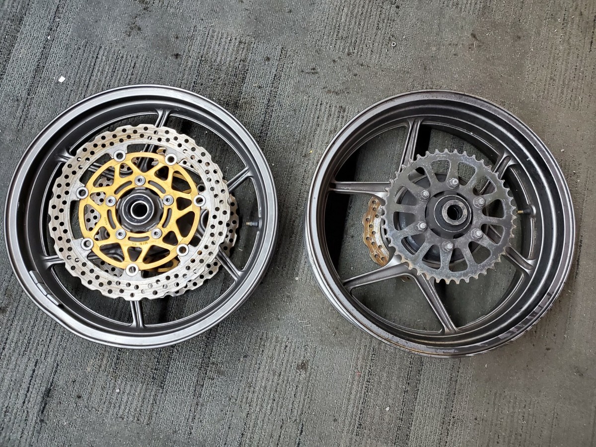 05-06 KAWASAKI NINJA ZX6R ZX 636 FRONT BACK REAR WHEELS RIMS