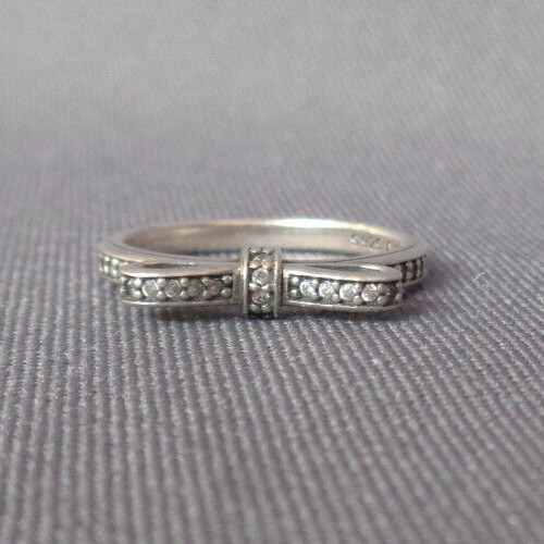 Pandora Sterling Silver CZ Stack Ring Sparking Bo… - image 6