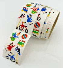 Vintage 1992Mrs. Grossman's Stickers By the Yard Partial Roll Toys, 28 Sections