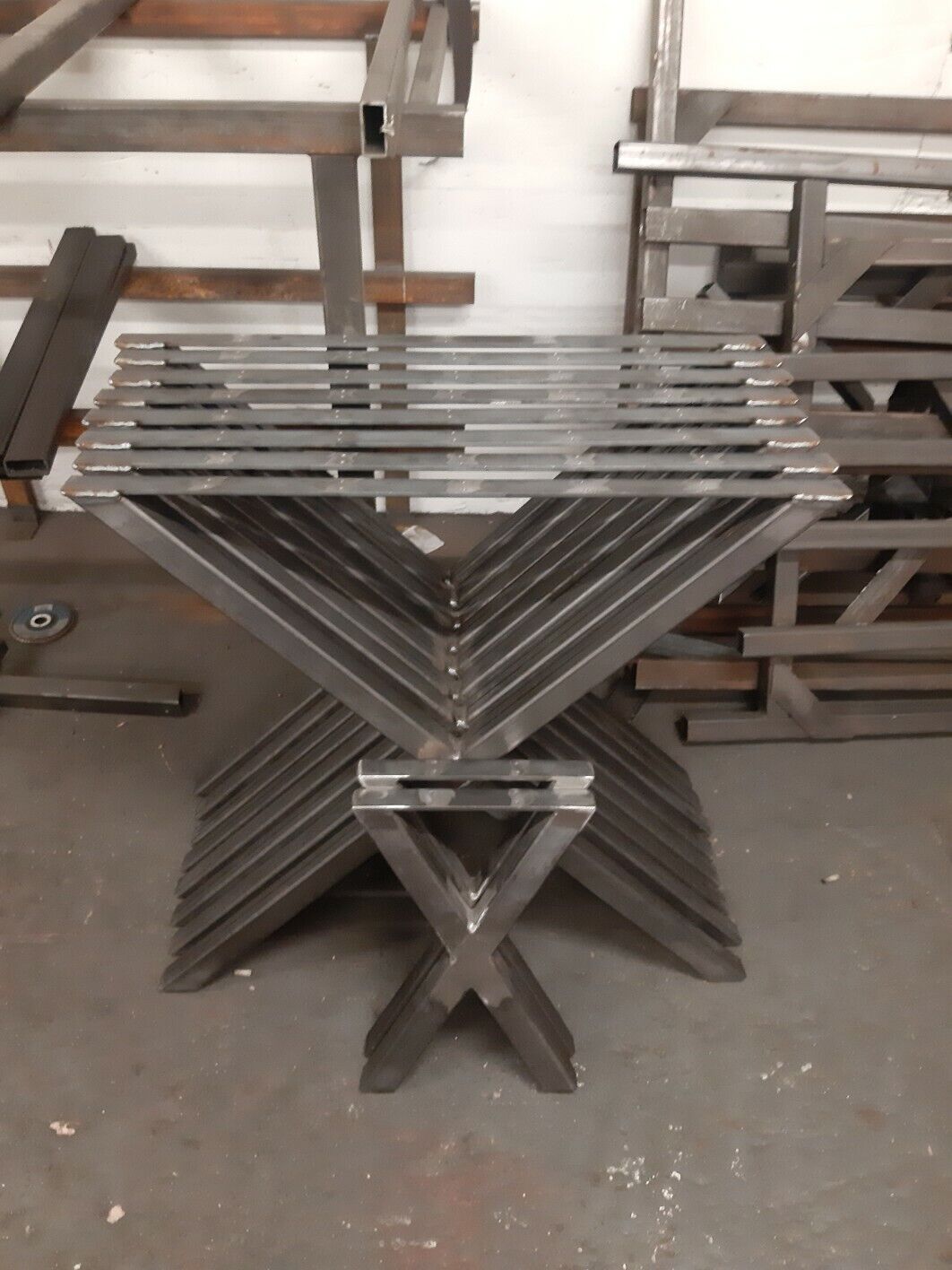 Metal table legs bench legs cross design industrial UK steel