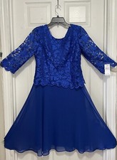 NWT Alex Evenings Women s Sequin Lace Chiffon Skirt Dress - Size 6 P - MSRP 189