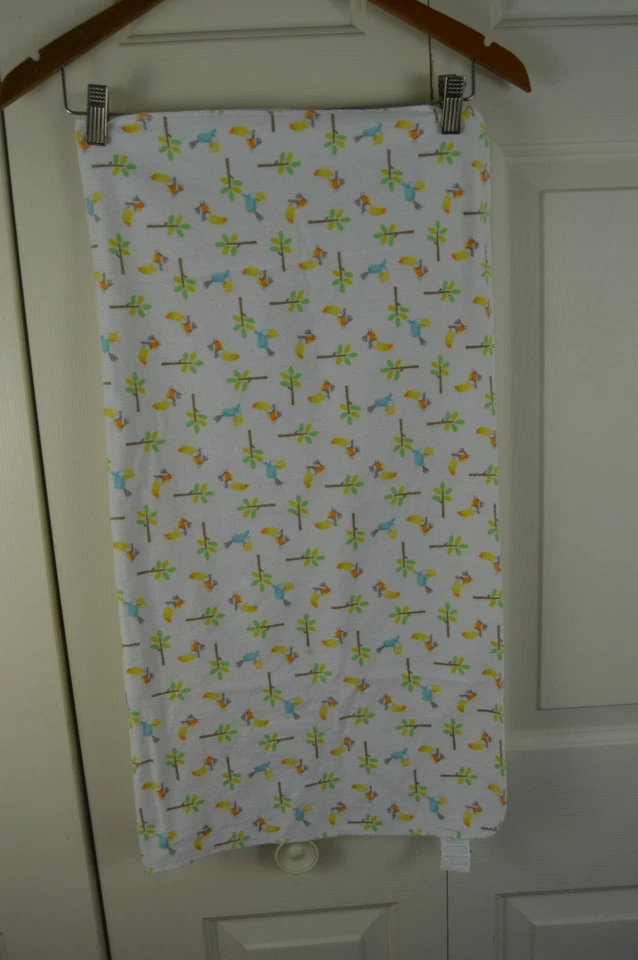 Manta de recepción de bebé Garanimals Tucán Pájaro Tropical Blanco Amarillo Azul Naranja Foto 2 de 4