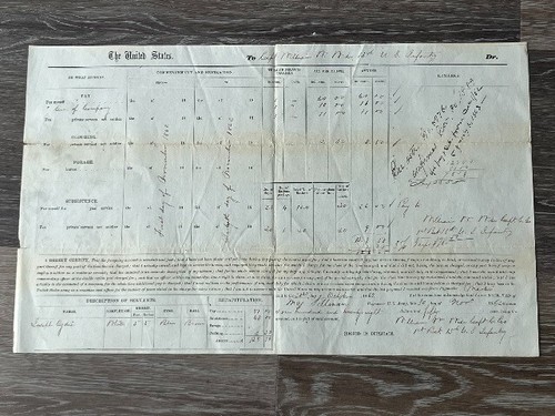 3 Civil War Pay Vouchers Issued 1862 to 3 Soldiers incl. Capt. William W. Wise - Picture 17 of 24