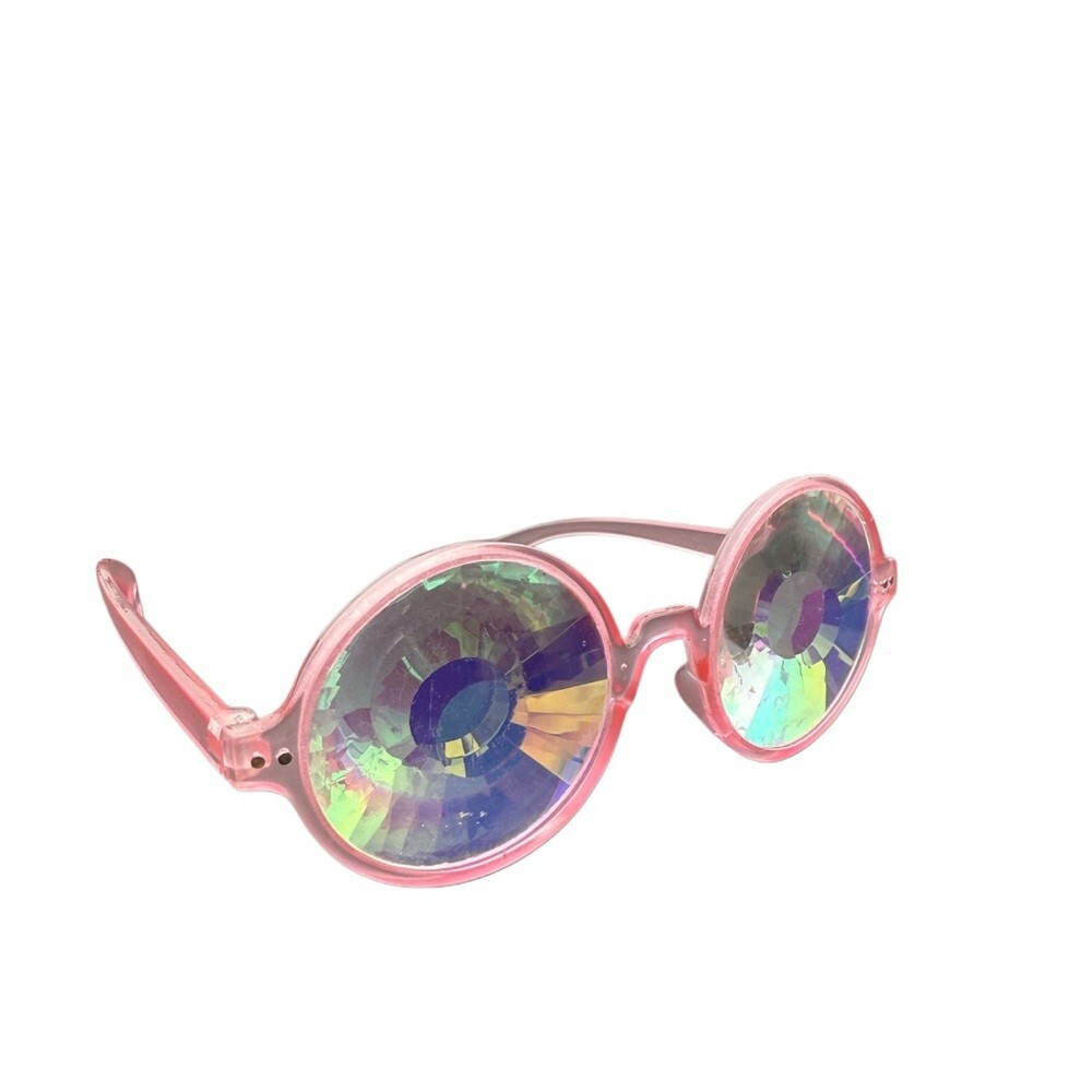 Prism Pink Kaleidoscope Sunglasses prism diffraction  display picture 1