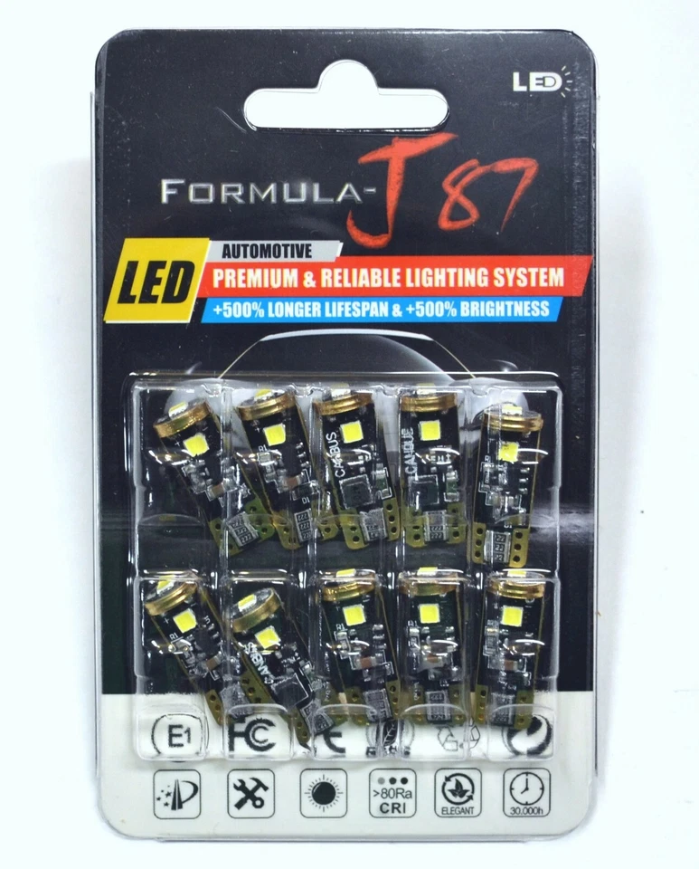 Canbus Error LED Light 194 Warm White Ten Bulbs Interior Trunk Cargo Upgrade JDM - Image 2 of 4