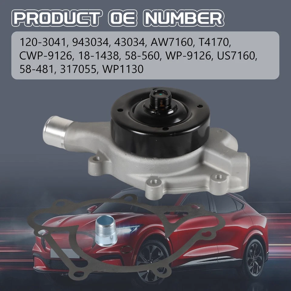 Water Pump For 1993-2003 Dodge Dakota Ram 1500 Jeep Grand Cherokee V6 V8 AW7160 Foto 2 de 4