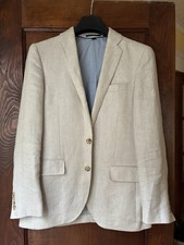 J.CREW Men  s Off White Linen Sportcoat Blazer 34/S