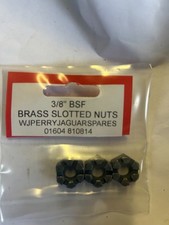 3/8" BSF  PLATED  BRASS  SLOTTED NUTS  X 6