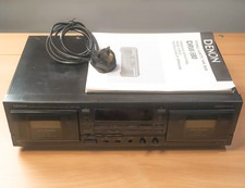 Denon DRW-580 Double Cassette Tape Deck Player Black 230V UK