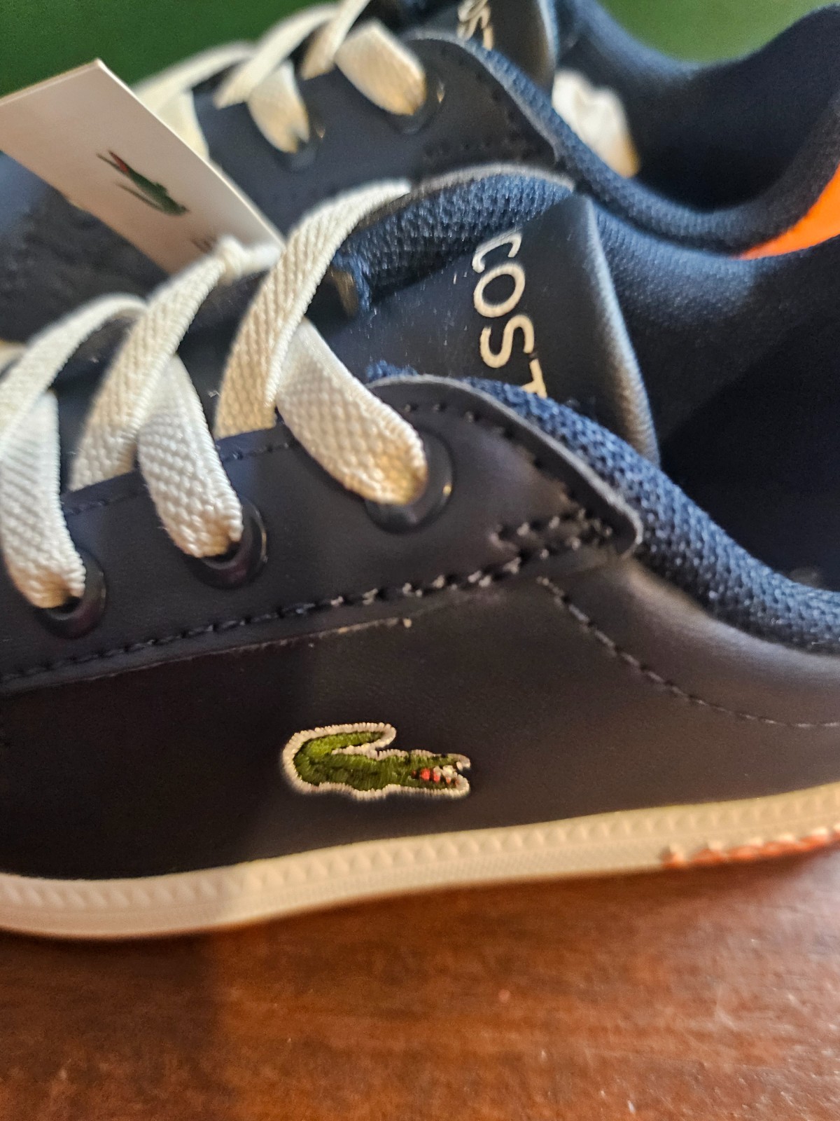 LACOSTE Graduate 222 Sneakers Navy White Size Infant 7 New in Box thumbnail 3