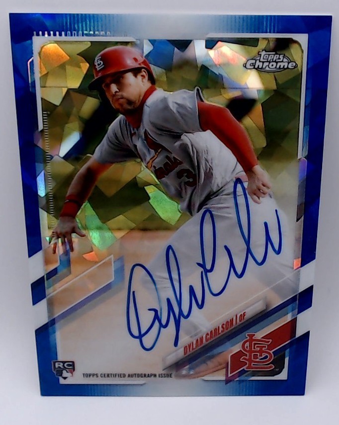 2021 Topps Chrome Sapphire Rookie Autograph Dylan Carlson #RA-DC Auto RC
