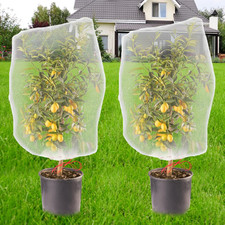 Pflanzenschutznetz -  2 Pack Insektenschutznetz mit Kordelzug, Schutznetz Pflanz