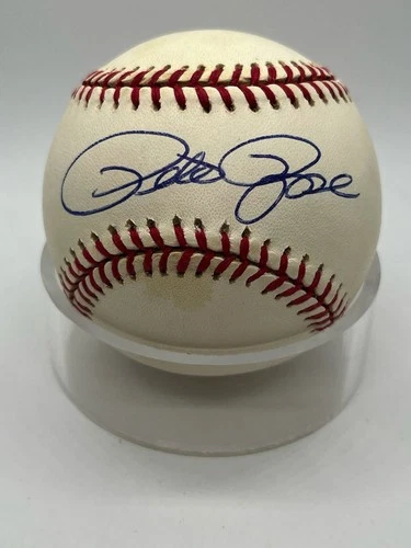 Pete Rose Cincinnati Reds Signed Autograph OMLB Baseball PSA DNA *35