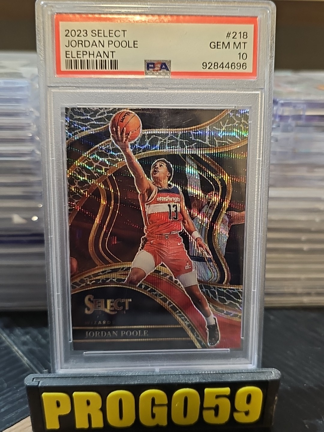 2023-24 Panini Select - Courtside Jordan Poole #218 Elephant Prizm