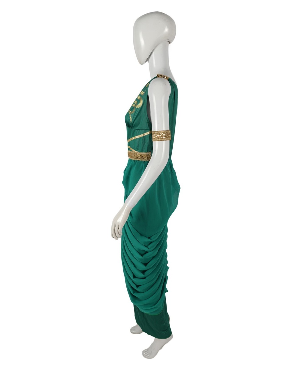 green emerald velvet dress BAOBAB Medusa Mini Dress